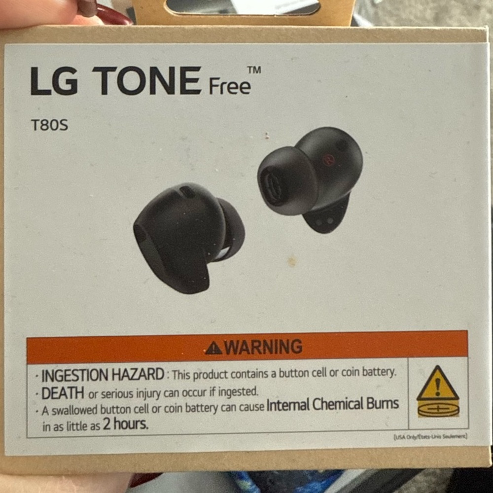 LG TONE Free T8OS Wireless Earbuds - Black